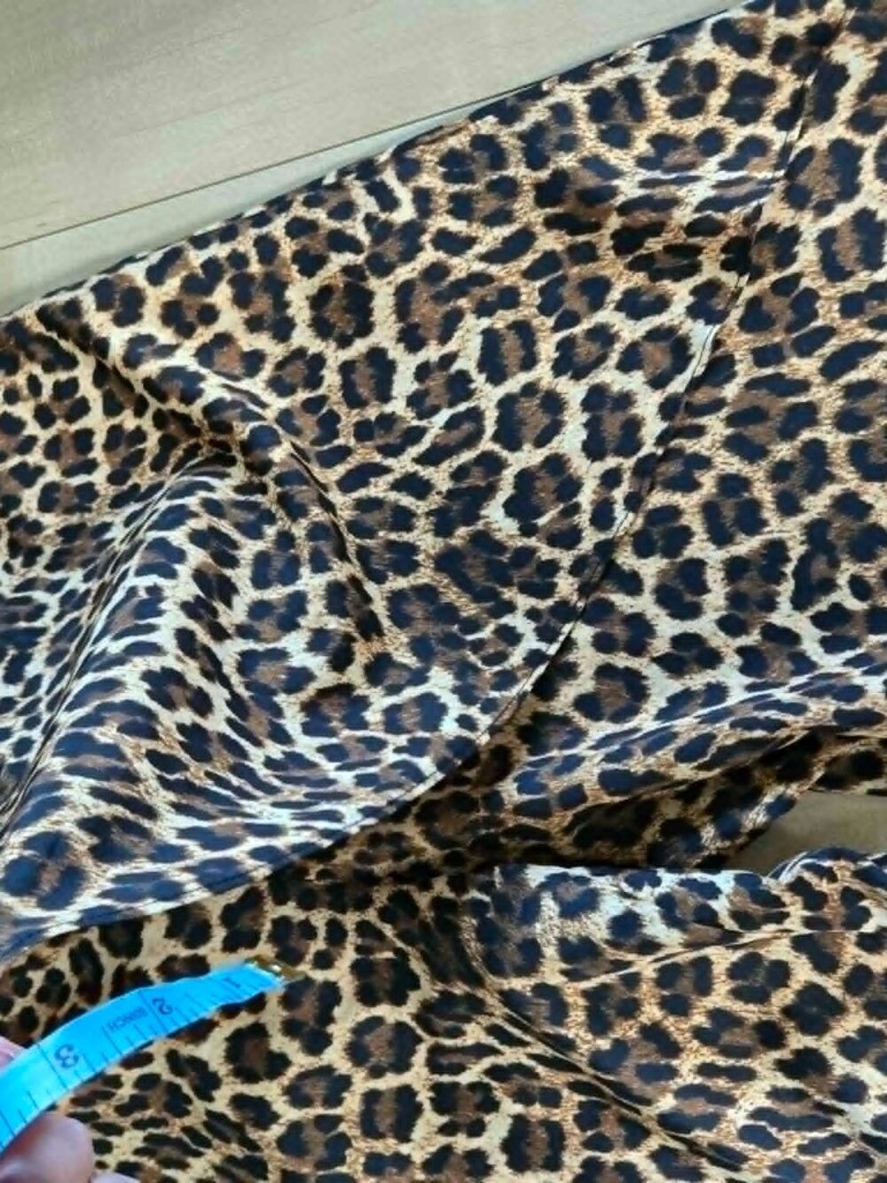 ZARA Leopard Print Satin Wide Leg Jumpsuit Size Medium Animal Print Cami Romper - Picture 2 of 13